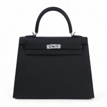 Kelly 25 Noir Epsom